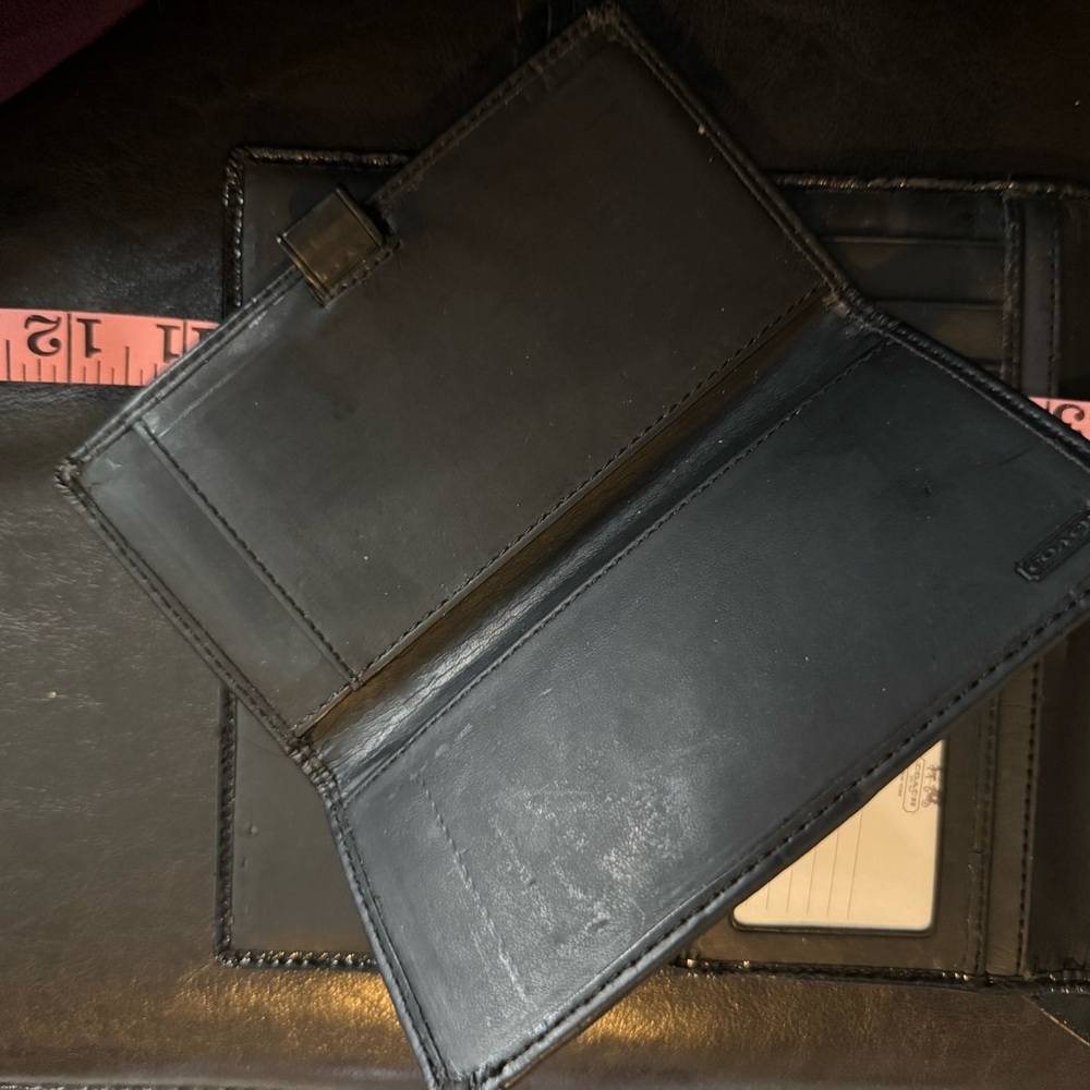 Coach Black and White Wallet with Checkbook Cover - Picture 5 of 5